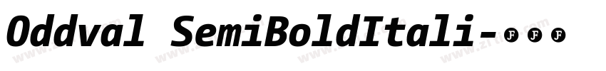 Oddval SemiBoldItali字体转换 Oddval SemiBoldItali字体转换